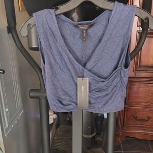 BCBG MaxAZria Blue Crop Top
